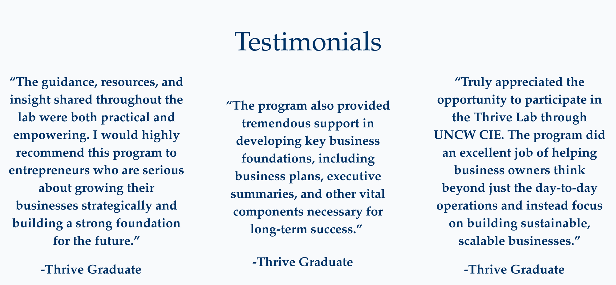 Thrive Lab Testimonials Thrive Lab Testimonials